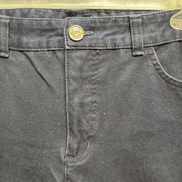 Chaps Womens Navy Stretch Slim Fit Pants Size 8 - Picture 2 of 8